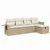 Produktbild 2 för Soffgrupp för trädgården med dynor 5 delar beige konstrotting
