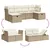 Produktbild 3 för Soffgrupp för trädgården med dynor 6 delar beige konstrotting