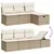 Produktbild 3 för Matgrupp för trädgården med dynor 8 delar beige konstrotting