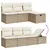 Produktbild 3 för Soffgrupp för trädgården med dynor 9 delar beige konstrotting