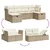 Produktbild 3 för Soffgrupp för trädgården med dynor 6 delar beige konstrotting