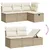 Produktbild 3 för Soffgrupp för trädgården med dynor 6 delar beige konstrotting