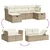 Produktbild 3 för Soffgrupp för trädgården med dynor 6 delar beige konstrotting