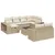 Produktbild 2 för Loungegrupp för trädgården m. dynor 11 delar beige konstrotting