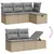 Produktbild 3 för Loungegrupp för trädgården m. dynor 11 delar beige konstrotting