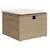 Produktbild 6 för Matgrupp för trädgården med dynor 7 delar beige konstrotting
