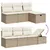 Produktbild 7 för Matgrupp för trädgården med dynor 8 delar beige konstrotting