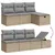 Produktbild 7 för Soffgrupp för trädgården med dynor 9 delar beige konstrotting