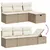 Produktbild 8 för Matgrupp för trädgården med dynor 8 delar beige konstrotting