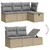 Produktbild 7 för Soffgrupp för trädgården med dynor 6 delar beige konstrotting