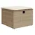 Produktbild 6 för Matgrupp för trädgården med dynor 8 delar beige konstrotting