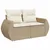 Produktbild 7 för Matgrupp för trädgården med dynor 8 delar beige konstrotting