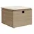 Produktbild 6 för Matgrupp för trädgården med dynor 8 delar beige konstrotting