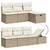 Produktbild 8 för Matgrupp för trädgården med dynor 8 delar beige konstrotting