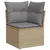 Produktbild 4 för Soffgrupp för trädgården med dynor 9 delar beige konstrotting
