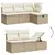 Produktbild 3 för Matgrupp för trädgården med dynor 7 delar beige konstrotting
