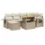 Produktbild 2 för Matgrupp för trädgården med dynor 7 delar beige konstrotting