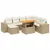 Produktbild 2 för Matgrupp för trädgården med dynor 8 delar beige konstrotting