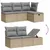 Produktbild 3 för Soffgrupp för trädgården med dynor 6 delar beige konstrotting