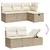 Produktbild 3 för Soffgrupp för trädgården med dynor 6 delar beige konstrotting