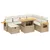 Produktbild 2 för Matgrupp för trädgården med dynor 8 delar beige konstrotting