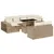 Produktbild 2 för Loungegrupp för trädgården m. dynor 11 delar beige konstrotting