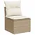 Produktbild 3 för Loungegrupp för trädgården m. dynor 11 delar beige konstrotting