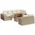 Produktbild 2 för Loungegrupp för trädgården m. dynor 11 delar beige konstrotting