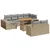 Produktbild 2 för Loungegrupp för trädgården m. dynor 11 delar beige konstrotting