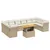 Produktbild 2 för Loungegrupp för trädgården m. dynor 11 delar beige konstrotting
