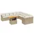 Produktbild 2 för Loungegrupp för trädgården m. dynor 11 delar beige konstrotting
