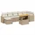 Produktbild 2 för Matgrupp för trädgården med dynor 8 delar beige konstrotting