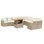 Produktbild 2 för Loungegrupp för trädgården m. dynor 11 delar beige konstrotting
