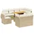 Produktbild 2 för Soffgrupp för trädgården med dynor 9 delar beige konstrotting