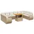 Produktbild 2 för Loungegrupp för trädgården m. dynor 11 delar beige konstrotting