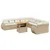 Produktbild 2 för Loungegrupp för trädgården m. dynor 11 delar beige konstrotting
