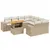 Produktbild 2 för Soffgrupp för trädgården med dynor 9 delar beige konstrotting