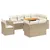 Produktbild 2 för Soffgrupp för trädgården med dynor 9 delar beige konstrotting