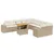Produktbild 2 för Loungegrupp för trädgården m. dynor 11 delar beige konstrotting