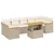 Produktbild 2 för Matgrupp för trädgården med dynor 8 delar beige konstrotting