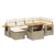 Produktbild 2 för Matgrupp för trädgården med dynor 7 delar beige konstrotting