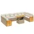 Produktbild 2 för Loungegrupp för trädgården m. dynor 11 delar beige konstrotting