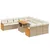 Produktbild 2 för Loungegrupp för trädgården m. dynor 11 delar beige konstrotting