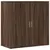 Produktbild 4 för Skänkar 2 st brun ek 79x38x80 cm konstruerat trä