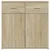Produktbild 5 för Skänkar 2 st sonoma-ek 79x38x80 cm konstruerat trä