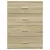 Produktbild 5 för Skänkar 2 st sonoma-ek 60x39x80 cm konstruerat trä