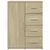Produktbild 5 för Skänkar 2 st sonoma-ek 59x39x80 cm konstruerat trä