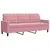 Produktbild 2 för 3-sitssoffa rosa 180 cm sammet