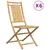 Produktbild 2 för Hopfällbara trädgårdsstolar 6 st 46x66x99 cm bambu