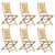 Produktbild 4 för Hopfällbara trädgårdsstolar 6 st 46x66x99 cm bambu
